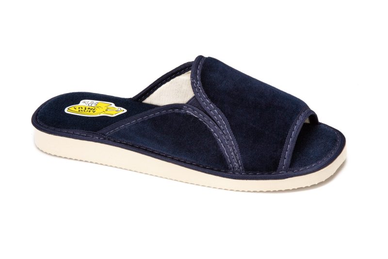 Women's cotton slippers (catalog number 414) navy blue