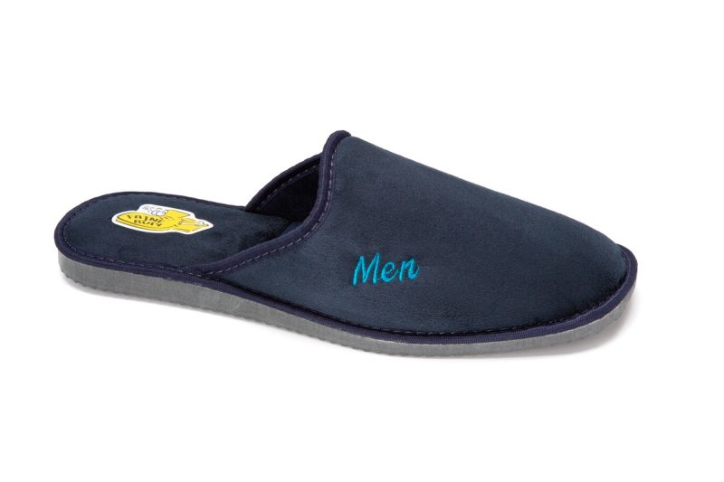 Men's cotton slippers (catalog number 146) navy blue
