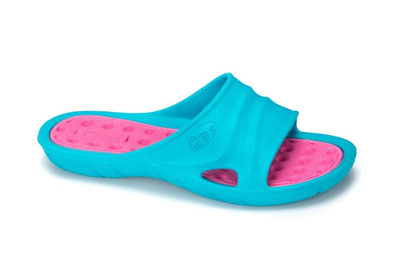 Turquoise women's pool slippers (catalog no. PG33L)