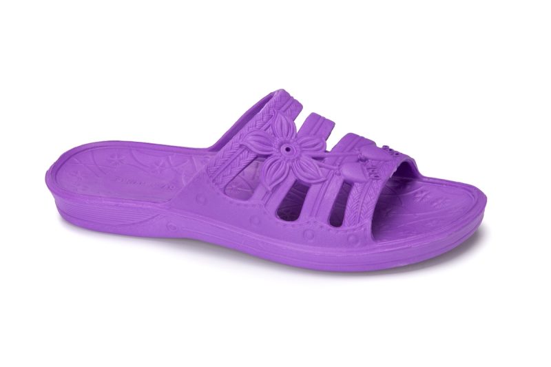 Women's purple pool slippers (catalog no. 1D-6)