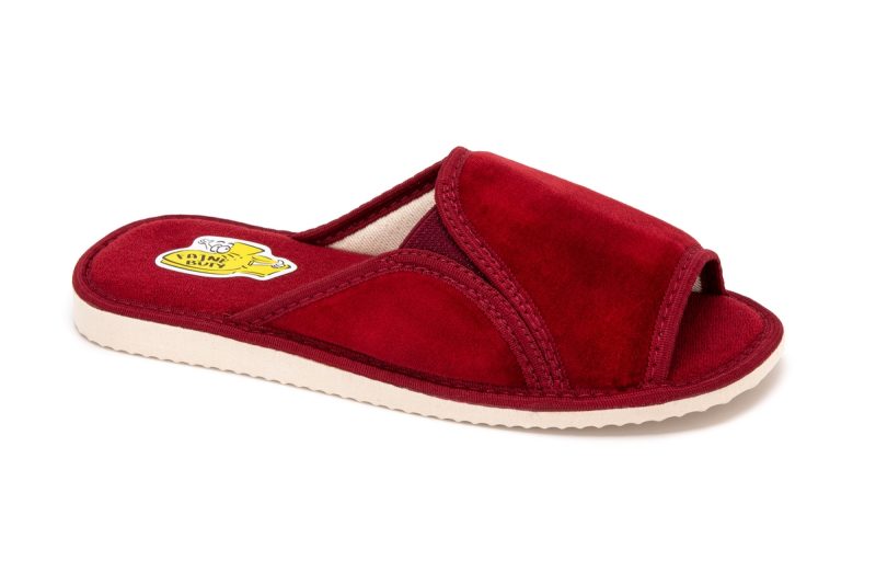 Red women's cotton slippers (catalog no. 414)