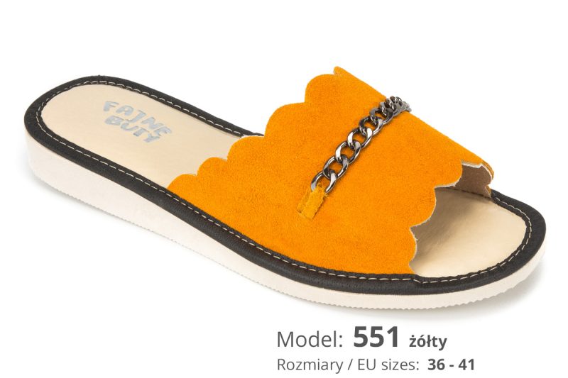 Women's slippers (cat. no. 551 yellow)