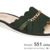 Women's slippers (cat. no. 551 green)