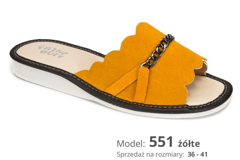 Women's slippers (cat. no. 551 yellow)