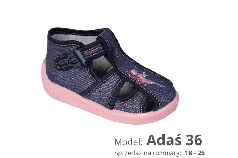 Girls' slippers (catalogue number Adaś 36)