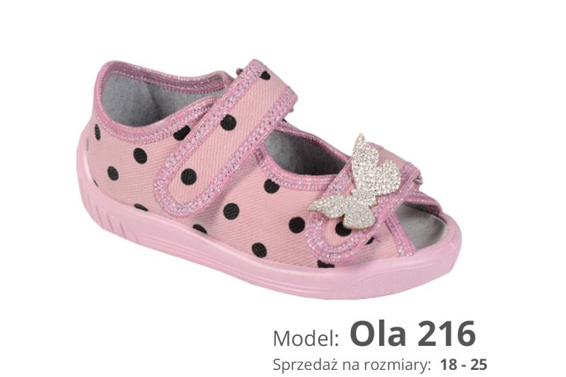 Girls' slippers (cat. no. Ola 216)