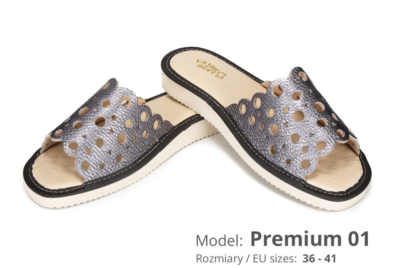 PREMIUM women's leather slippers (cat. no. 01) pic. 3