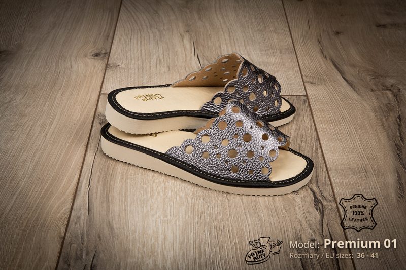 PREMIUM women's leather slippers (cat. no. 01) pic. 4