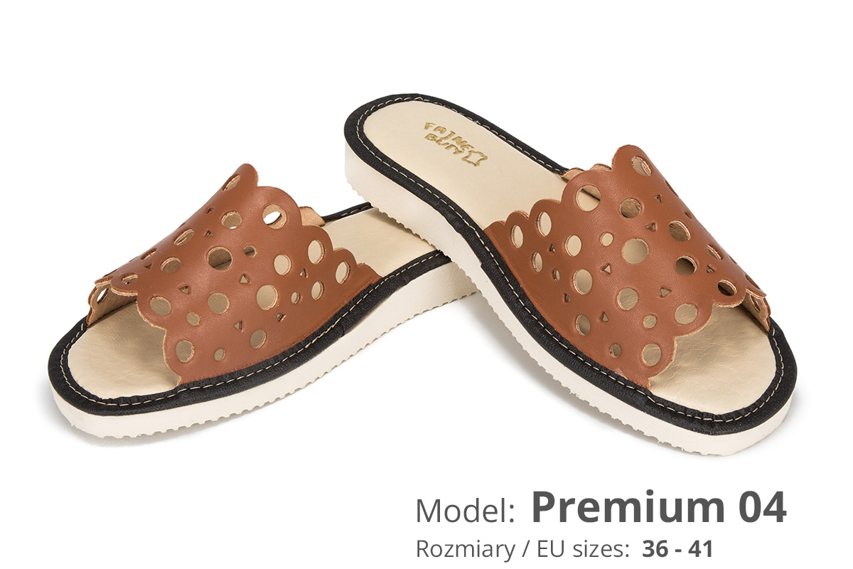 PREMIUM women's leather slippers (cat. no. 04) pic. 3