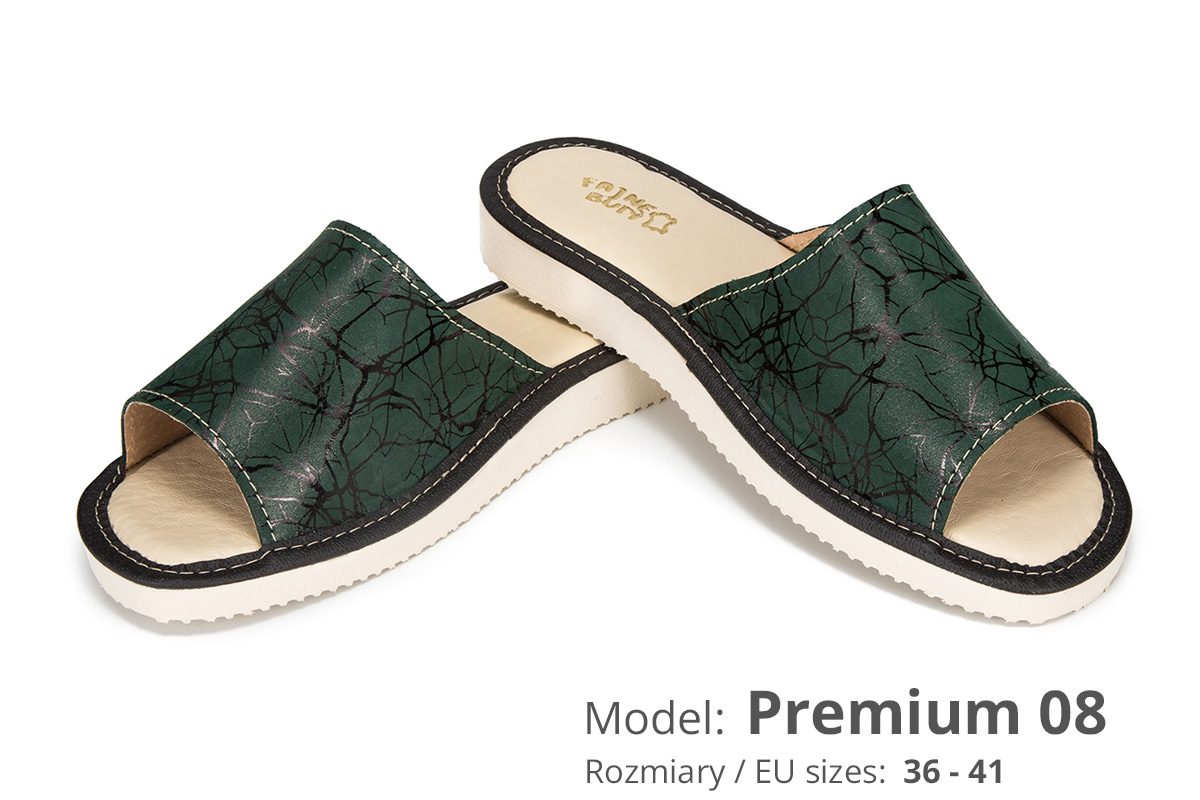 PREMIUM women's leather slippers (cat. no. 08) pic. 3