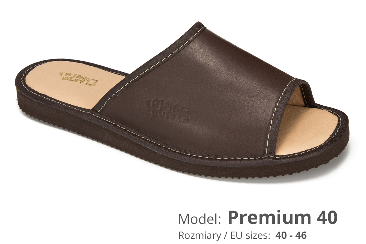 PREMIUM men's leather slippers (cat. no. 40) pic. 1