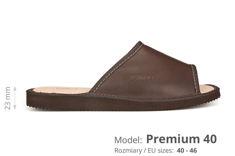 PREMIUM men's leather slippers (cat. no. 40) pic. 2