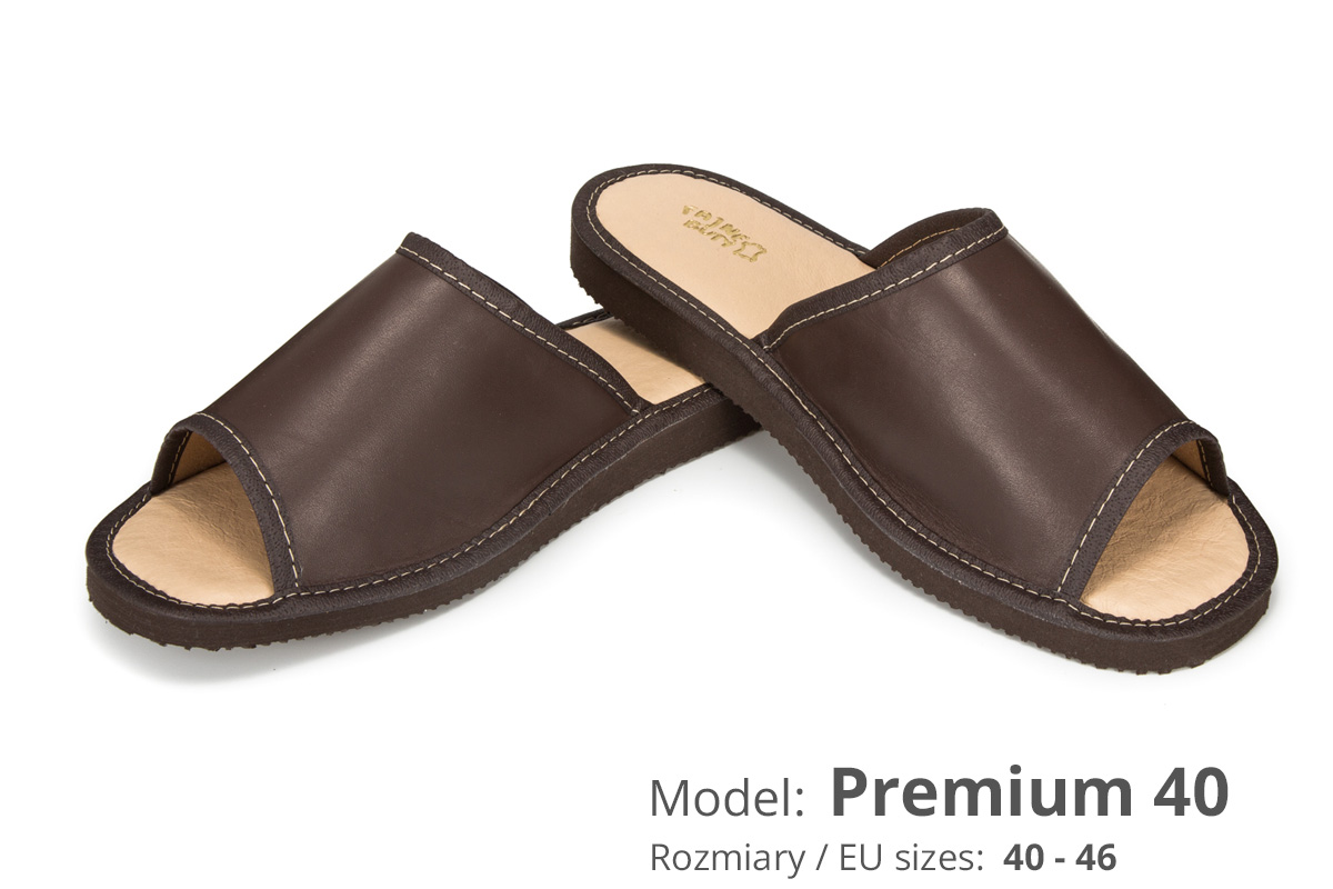 PREMIUM men's leather slippers (cat. no. 40) pic. 3