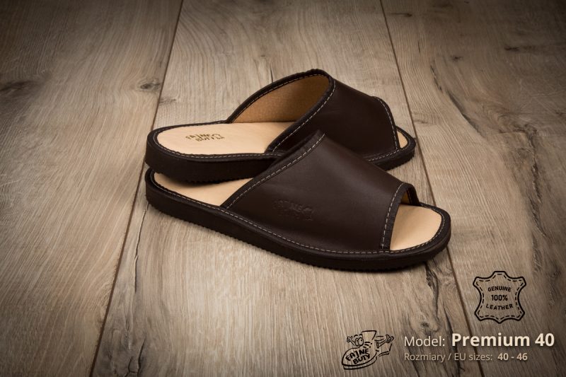 PREMIUM men's leather slippers (cat. no. 40) pic. 4