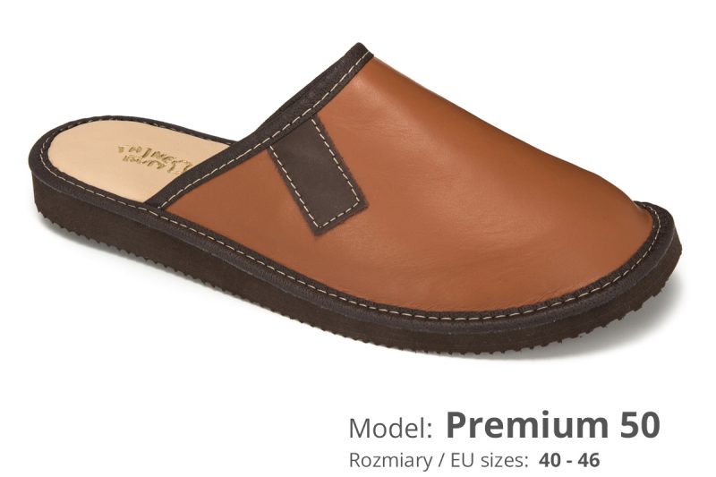 PREMIUM men's leather slippers (cat. no. 50) pic. 1