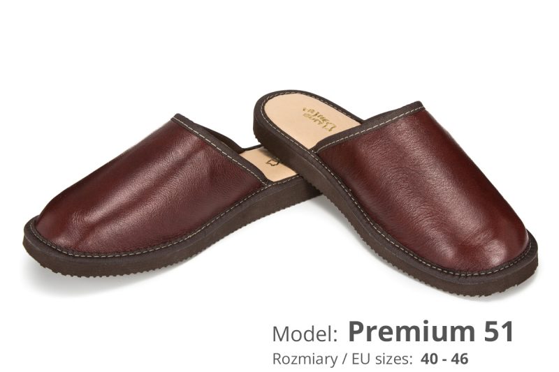 PREMIUM men's leather slippers (cat. no. 51) photo. 3