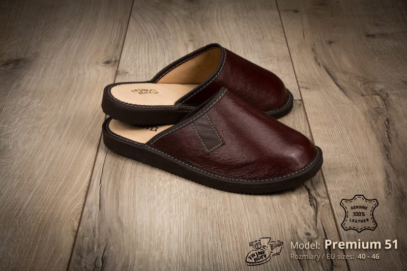 PREMIUM men's leather slippers (cat. no. 51) photo. 4