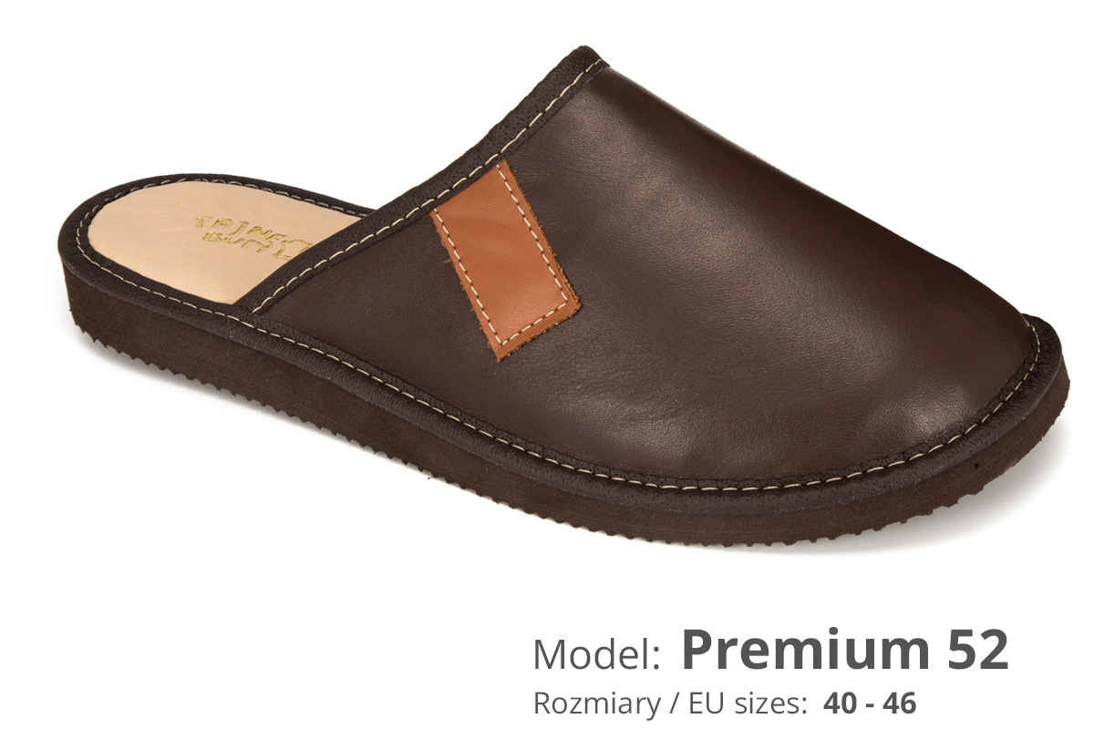 PREMIUM men's leather slippers (cat. no. 52) pic. 1