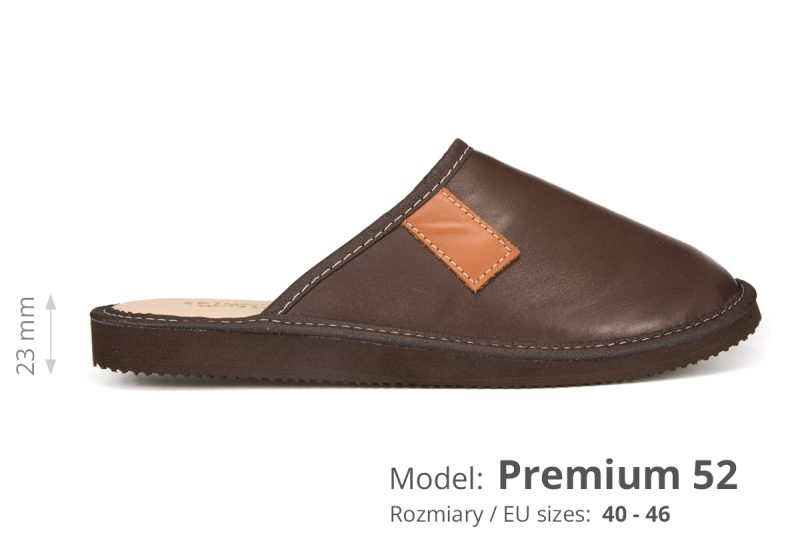 PREMIUM men's leather slippers (cat. no. 52) pic. 2