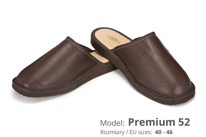 PREMIUM men's leather slippers (cat. no. 52) photo. 3