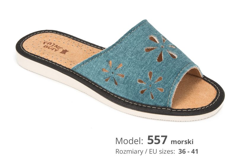 Women's slippers (cat. no. 557 teal)