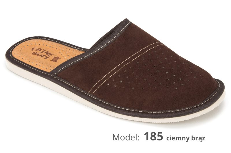 Men's slippers (cat. no. 185 dark brown)
