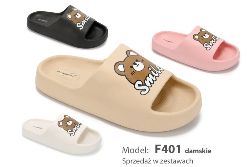 Pool flip-flops (item no. F401 women's) - available in 4 colors